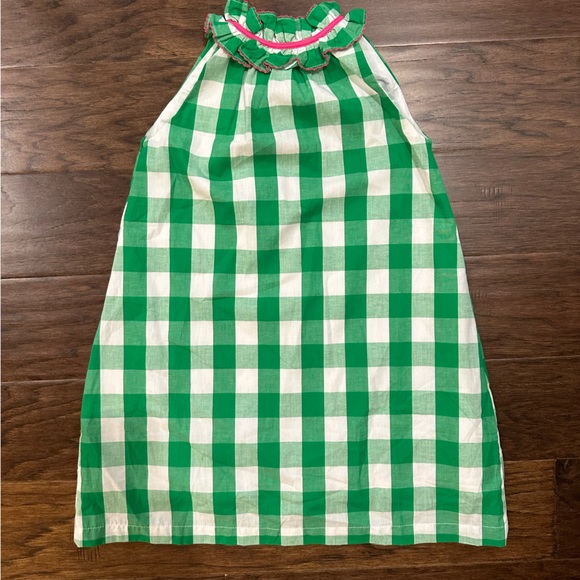The Oaks Apparel Other - Girls The Oaks Apparel Green Gingham Print Knit Dress 6